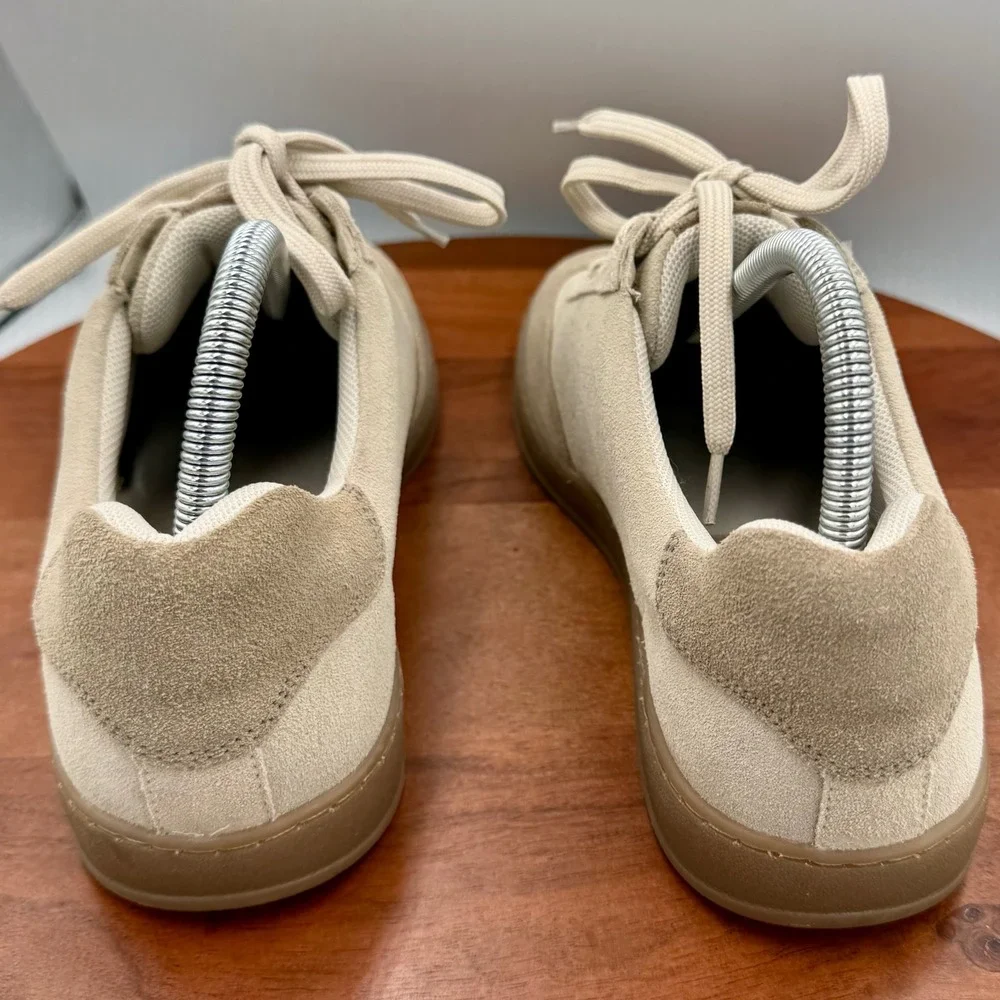 Section X Austin Suede Leather Sneakers Beige Low Top Sporty Streetwear Mens 8.5